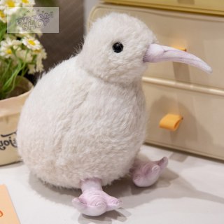 Pluszowy Ptak Kiwi Pluszak Maskotka Przytulanka Biały 17cm