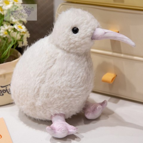 Pluszowy Ptak Kiwi Pluszak Maskotka Przytulanka Biały 17cm