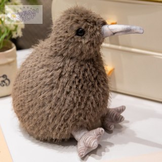 Pluszowy Ptak Kiwi Pluszak Maskotka Przytulanka Ciemnobrązowy 21cm