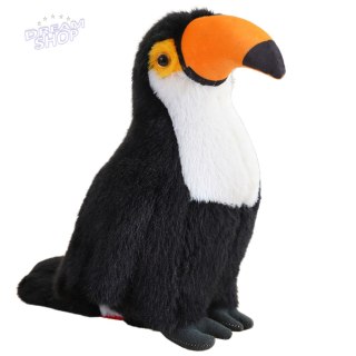 Pluszowy Ptak Tukan Pluszak Maskotka Przytulanka Biały 30cm