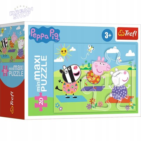 Puzzle 20 miniMAXI Świnka Peppa 20 elementów Peppa Pig 3+ Trefl 21124