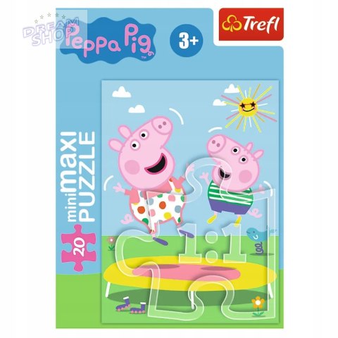 Puzzle 20 miniMAXI Świnka Peppa 20 elementów Peppa Pig 3+ Trefl 21125 Puzzle 20 miniMAXI Świnka Peppa 20 elementów Peppa Pig 3+ Trefl 21125