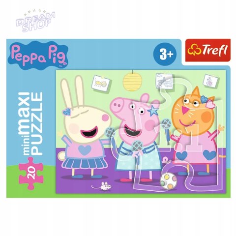 Puzzle 20 miniMAXI Świnka Peppa karaoke 20 el Peppa Pig 3+ Trefl 21126 Puzzle 20 miniMAXI Świnka Peppa karaoke 20 el Peppa Pig 3+ Trefl 21126