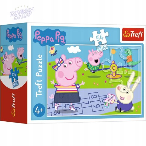 Puzzle 54 mini Świnka Peppa gra w klasy 54 elementy 4+ Trefl 19627 Puzzle 54 mini Świnka Peppa gra w klasy 54 elementy 4+ Trefl 19627