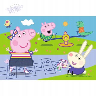 Puzzle 54 mini Świnka Peppa gra w klasy 54 elementy 4+ Trefl 19627