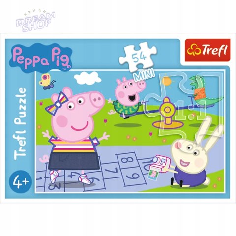 Puzzle 54 mini Świnka Peppa gra w klasy 54 elementy 4+ Trefl 19627 Puzzle 54 mini Świnka Peppa gra w klasy 54 elementy 4+ Trefl 19627