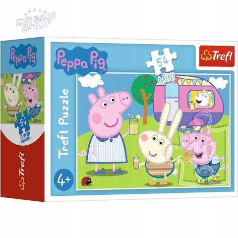 Puzzle 54 mini Świnka Peppa i Kamper 54 elementy 4+ Trefl 19628 Puzzle 54 mini Świnka Peppa i Kamper 54 elementy 4+ Trefl 19628