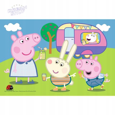 Puzzle 54 mini Świnka Peppa i Kamper 54 elementy 4+ Trefl 19628 Puzzle 54 mini Świnka Peppa i Kamper 54 elementy 4+ Trefl 19628