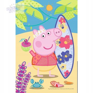 Puzzle 54 mini Świnka Peppa na plaży 54 elementy 4+ Trefl 19626