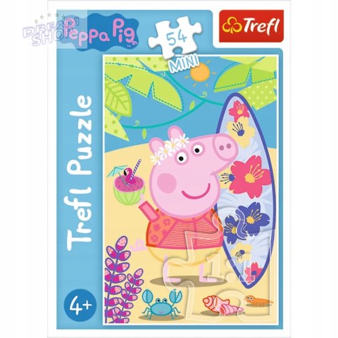 Puzzle 54 mini Świnka Peppa na plaży 54 elementy 4+ Trefl 19626 Puzzle 54 mini Świnka Peppa na plaży 54 elementy 4+ Trefl 19626