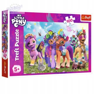 Puzzle My Little Pony 100 elementów Zabawne Kucyki Trefl 16463