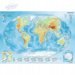 Puzzle mapa fizyczna świata 1000 elementów Trefl 10463