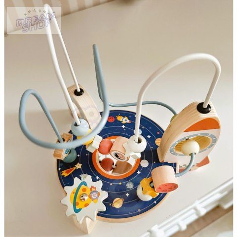TOOKY TOY Drewniana Rakieta Pętla Motoryczna Labirynt