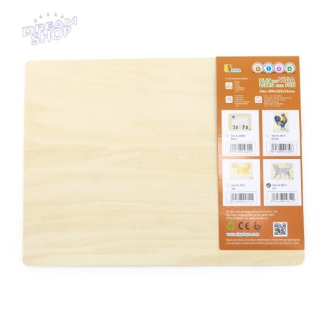 VIGA Drewniane Puzzle Montessori Kot z Pinezkami VIGA Drewniane Puzzle Montessori Kot z Pinezkami