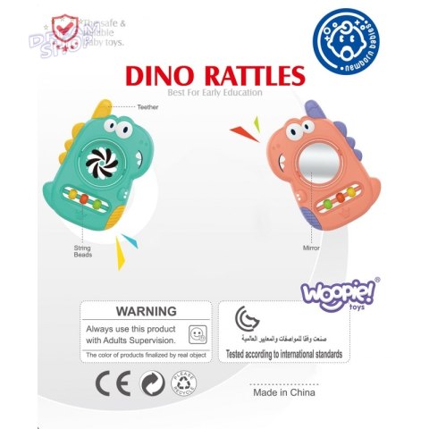 WOOPIE BABY Zabawka Sensoryczna Gryzak Lusterko Dino WOOPIE BABY Zabawka Sensoryczna Gryzak Lusterko Dino
