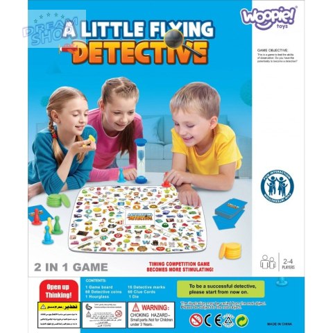 WOOPIE Gra Planszowa 2w1 Mały Detektw + Chińczyk WOOPIE Gra Planszowa 2w1 Mały Detektw + Chińczyk