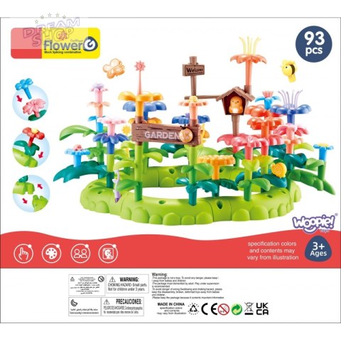 WOOPIE Magiczny Ogródek Montessori Klocki Konstrukcyjne XXL 93 el.