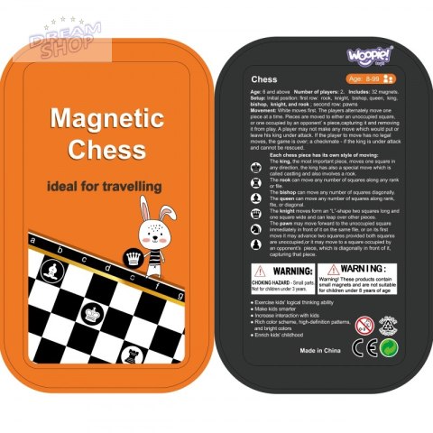 WOOPIE Szachy Warcaby Magnetyczne 2w1 Gra Podróżna Kieszonkowa WOOPIE Szachy Warcaby Magnetyczne 2w1 Gra Podróżna Kieszonkowa