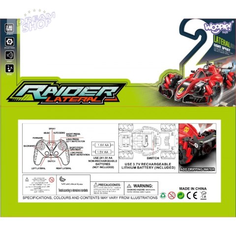 WOOPIE Zdalnie Sterowane Auto Kaskaderskie RAIDER - Efekt Dymu