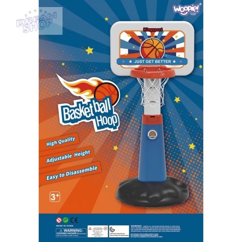 WOOPIE Zestaw Koszykówka Regulacja 99 - 125 cm + Piłka + Pompka