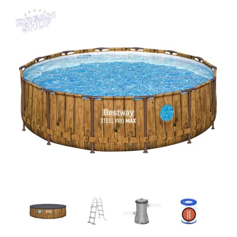 Basen Stelażowy 14FT 427x107cm Steel PRO MAX BESTWAY Basen Stelażowy 14FT 427x107cm Steel PRO MAX BESTWAY