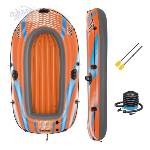 Dmuchany Ponton Kondor Elite 2000 BESTWAY 196x106 cm + 2 Wiosła + Pompka