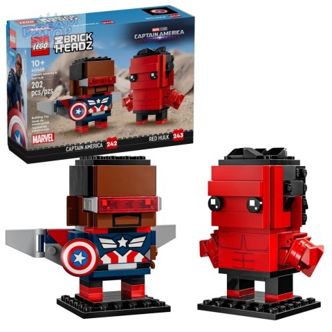 LEGO 40668 BrickHeadz Kapitan Ameryka Czerwony Hul LEGO 40668 BrickHeadz Kapitan Ameryka Czerwony Hul