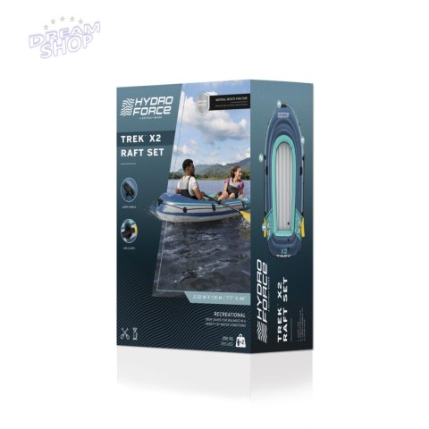 Ponton TREK X2, 232 cm x 118 cm + Akcesoria BESTWAY