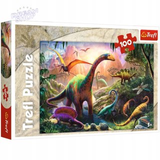 Puzzle dinozaury 100 elementów Świat dinozaurów Trefl 16277