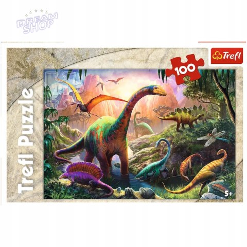 Puzzle dinozaury 100 elementów Świat dinozaurów Trefl 16277 Puzzle dinozaury 100 elementów Świat dinozaurów Trefl 16277