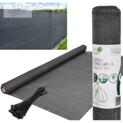 SIATKA CIENIUJĄCA 110G/M2 1.5X25M CIEMNO SZARA
