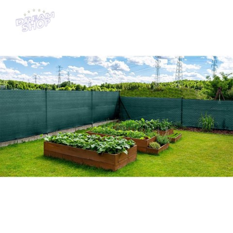 SIATKA CIENIUJĄCA 140G/M2 CZARNO ZIELONA ROLKA 1.5X50M SASKA GARDEN