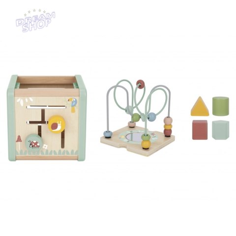 WOOPIE GREEN Drewniana Kostka Aktywności Multifunkcyjna Edukacyjna Sorter