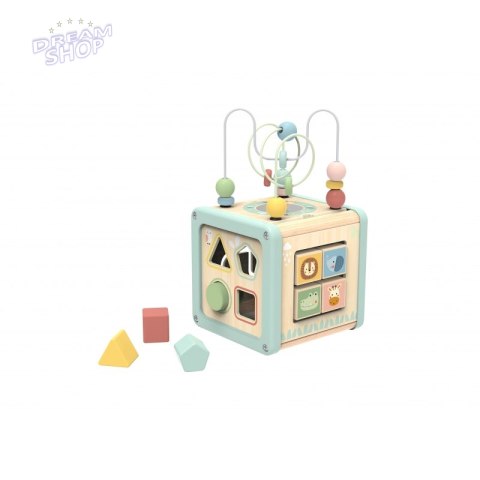 WOOPIE GREEN Drewniana Kostka Aktywności Multifunkcyjna Edukacyjna Sorter