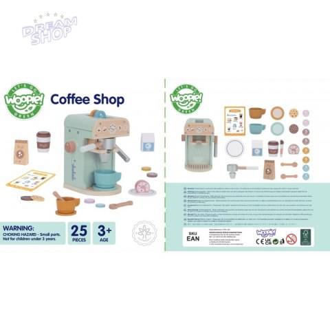 WOOPIE GREEN Drewniany Ekspres do Kawy 25 el Cukiernia Barista WOOPIE GREEN Drewniany Ekspres do Kawy 25 el Cukiernia Barista