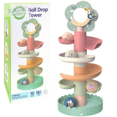 WOOPIE GREEN Drewniany Kulodrom Tor Kulkowy 6EL Sensoryczne Edukacyjny WOOPIE GREEN Drewniany Kulodrom Tor Kulkowy 6EL Sensoryczne Edukacyjny