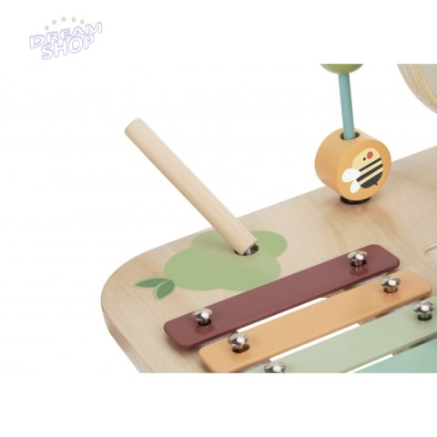 WOOPIE GREEN Drewniany Stolik Edukacyjny Muzyczny Labirynt Sensoryczny 5W1