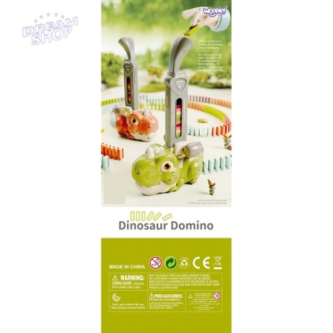 WOOPIE Interaktywna Ciuchcia Dinozaur Domino Pomarańczowy