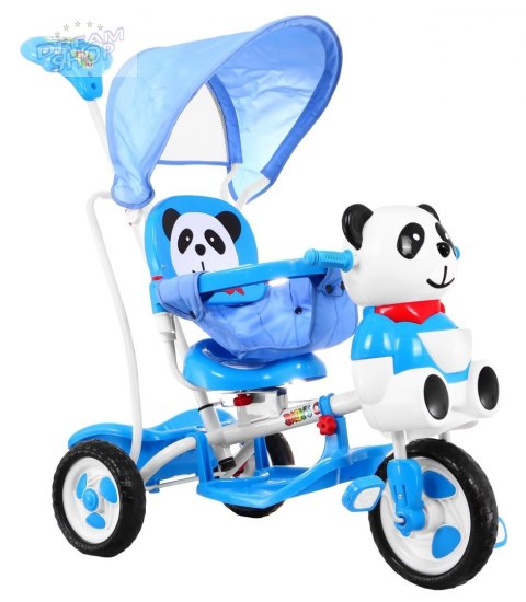 3-kołowy Rowerek dla dzieci Panda Niebieski + Dźwięki + Daszek + Barierka + Podnóżek + Rączka + Płozy + Schowek 3-kołowy Rowerek dla dzieci Panda Niebieski + Dźwięki + Daszek + Barierka + Podnóżek + Rączka + Płozy + Schowek