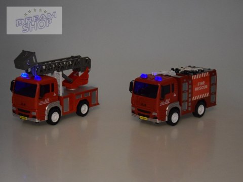 Duży zestaw Pojazdy strażackie z dźwiękiem + Kask Straż Pożarna ZA5146
