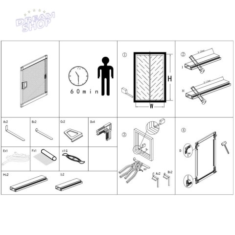MOSKITIERA OKNO ALU 150X130CM MOSKITIERA OKNO ALU 150X130CM
