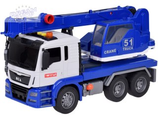Obrotowy DŹWIG Auto Budowlane Ruchome ramię + Dźwięk + Światło ZA5226