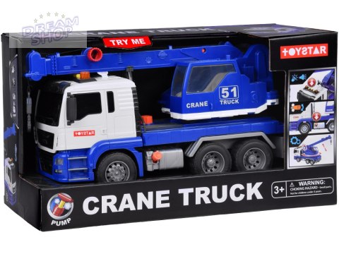 Obrotowy DŹWIG Auto Budowlane Ruchome ramię + Dźwięk + Światło ZA5226 Obrotowy DŹWIG Auto Budowlane Ruchome ramię + Dźwięk + Światło ZA5226