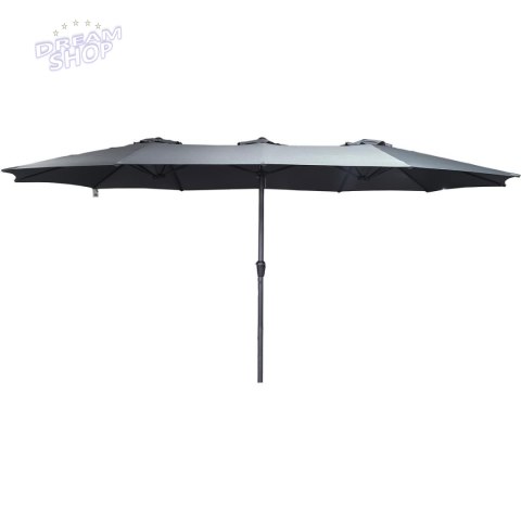 PARASOL OGRODOWY XXXL 2.7x4.6M SZARY SASKA GARDEN