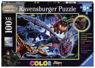 Puzzle 100 świecące - Smoki