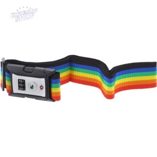 UNIWERSALNY PAS ZABEZPIECZAJĄCY DO WALIZKI SPINAJĄCY 180x5CM NA SZYFR PROWORLD - MULTIKOLOR