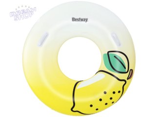 Bestway Dmuchane koło do pływania z uchwytami CYTRYNKA 114 CM 36448