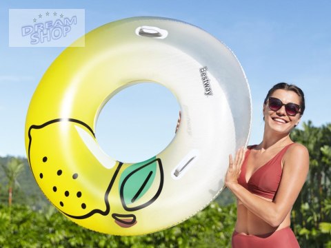 Bestway Dmuchane koło do pływania z uchwytami CYTRYNKA 114 CM 36448