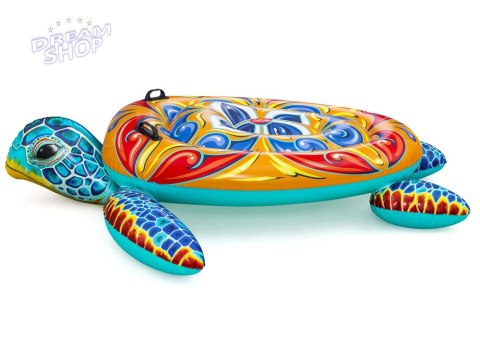 Bestway Dmuchany materac z uchwytami ŻÓŁW Nadruk Majolika 183x173cm 41523