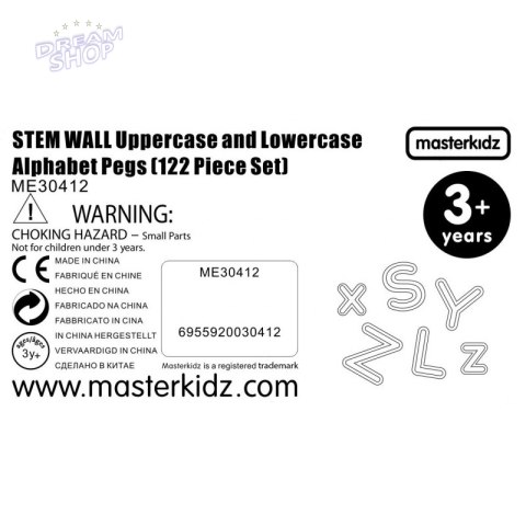 MASTERKIDZ Alfabet Zestaw Liter (Dużych i Małych) do Paneli Ściennych STEM 122 el. MASTERKIDZ Alfabet Zestaw Liter (Dużych i Małych) do Paneli Ściennych STEM 122 el.